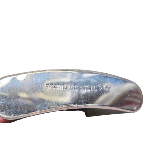 Jagermeister Flask‎ Stainless 6 oz Screw Down 4.25" x 3.75" Liquor Alcohol - Picture 4 of 4